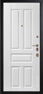 Входная дверь Artwood М1704/3 Е2  тик / белый - вид изнутри