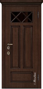 Входная дверь Artwood СМ1709/11 темный орех, патина + стеклопакет