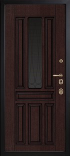 Входная дверь СМ1711/8 английский орех / английский орех - вид изнутри