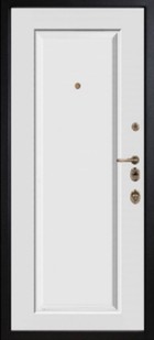 Входная дверь Artwood М1752/37 малахит, патина декоративный штапик/ дуб полярный, патина - вид изнутри