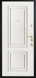 Входная дверь Artwood М1754/34 темный орех, патина декоративный штапик /дуб айвори, патина - вид изнутри