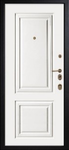Входная дверь Artwood М1754/ 6 Е2 темный орех, патина декоративный штапик /слоновая кость - вид изнутри