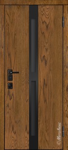 Входная дверь Artwood М1799/2 Е2 тик, патина, стеклопакет с тонировкой/белый, стеклопакет с тонировкой