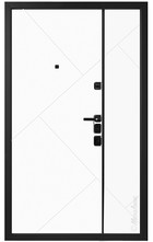 Входная дверь Milano М1550/8 E чёрный / белый - вид изнутри