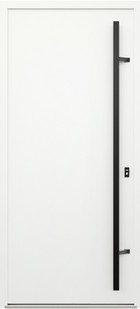 Входная дверь AG6057 Антрацит / Белый камень, стеклопакет - вид изнутри