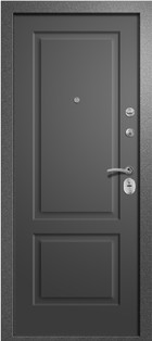 Входная дверь Аризона-220 букле серый / графит - вид изнутри