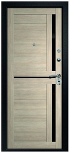 Входная дверь Аризона-220 сатин черный / лиственница светлая - вид изнутри