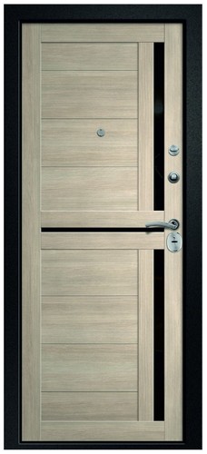 Входная дверь Аризона-220 сатин черный / лиственница светлая