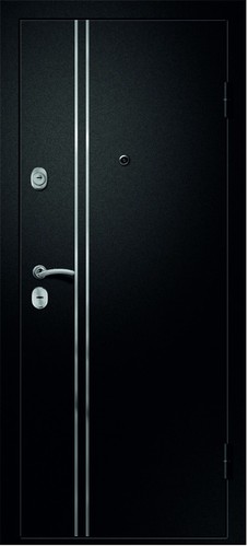 Входная дверь Медея-321 (М1) сатин черный / Вена лиственница мокко