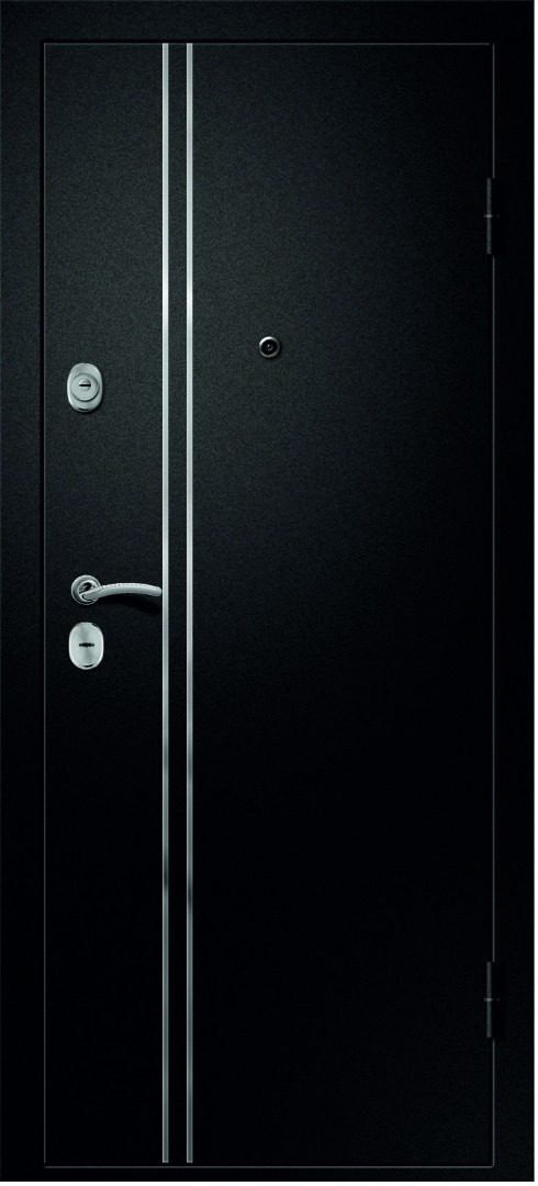 Входная дверь Медея-321 (М1) сатин черный / венге эко
