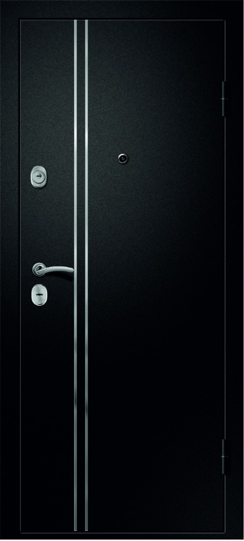Входная дверь Медея-321 (М1) сатин черный / Сидней белый кипарис