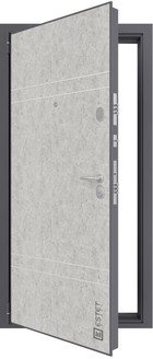 Входная дверь Лофт-4.1 бетон серый / белый матовый