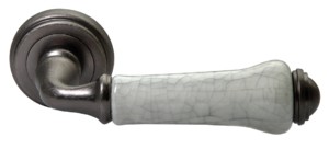 *Дверная ручка MH-41-CLASSIC OMS/GR старое мат.серебро/серый