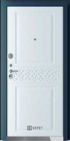 Входная дверь Бизнес-3М Муар синий / RAL 9003 белый - вид изнутри