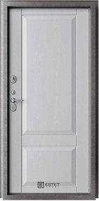 Входная дверь Престиж-3 Белое серебро / ясень грау - вид изнутри