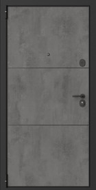 Входная дверь Лофт-1.1 Камень темный / белый матовый с молдингом