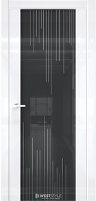 E7 Белый глянец, стекло P5, черный триплекс с гравировкой