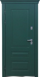 Входная дверь Лира Термо Муар 6005 зеленый / Муар 1015