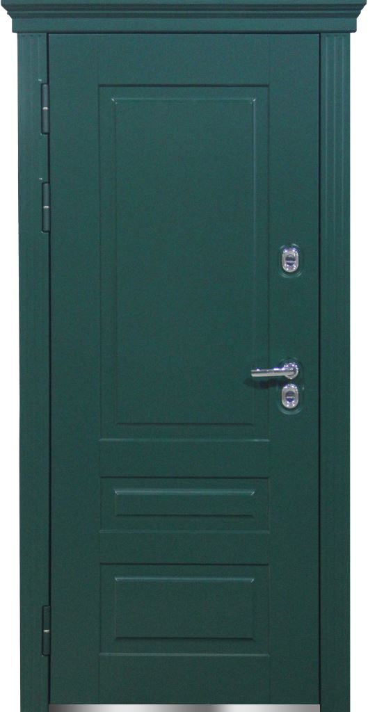 Входная дверь Лира Термо Муар 6005 зеленый / Муар 1015