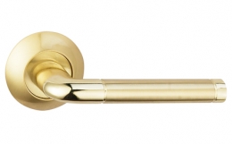 Дверная ручка LINDO A-34-10 золото / матовое золото
