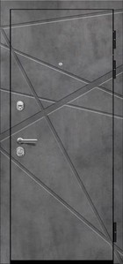 Входная дверь Орфей-221 бетон темный / силк сноу