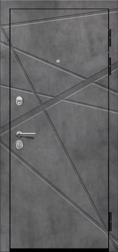 Входная дверь Орфей-221 бетон темный / силк сноу