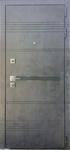 Входная дверь ДК Лофт бетон бетон темно-серый / бетон светло-серый