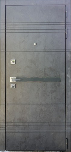 Входная дверь ДК Лофт бетон бетон темно-серый / бетон светло-серый