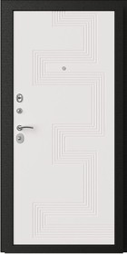 Входная дверь Флагман-19 Шагрень графит / белый матовый - вид изнутри