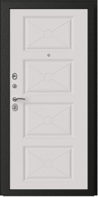 Входная дверь Флагман-26 Платинум / белый матовый - вид изнутри