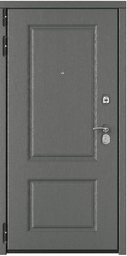 Входная дверь Флагман-28 Сильвер / даймонд + стекло черное