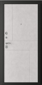 Входная дверь Флагман-30 Бетон смоки / бетон лайт - вид изнутри