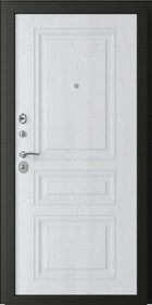 Входная дверь Флагман-31 Шагрень шоколад / Дуб сатин - вид изнутри