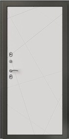 Входная дверь Флагман Термо-3 Букле черный / белый матовый - вид изнутри