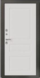 Входная дверь Флагман Термо-5 Букле черный / белый матовый - вид изнутри