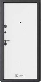 Входная дверь Лофт-9.1 Черный / белый - вид изнутри