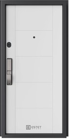 Входная дверь Лофт SMART-4.2 Бетон серый / белый матовый - вид изнутри