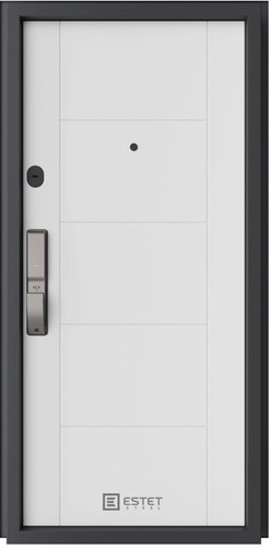 Входная дверь Лофт SMART-4.2 Бетон серый / белый матовый