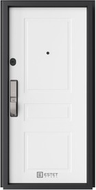 Входная дверь Лофт SMART-11.2 RAL-8017 / белый матовый - вид изнутри