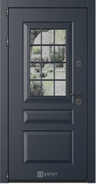 Входная дверь Атмо-4S Термо серый RAL-7016 / белый RAL-9003