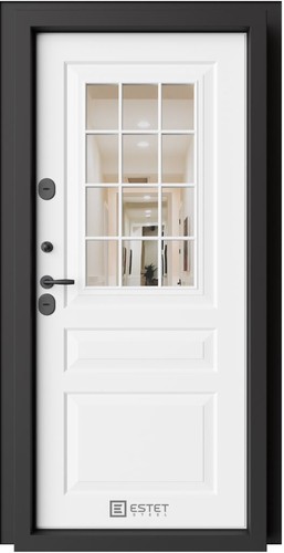 Входная дверь Атмо-4S Термо серый RAL-7016 / белый RAL-9003