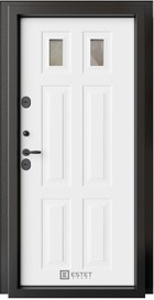 Входная дверь Атмо-5S Термо красный RAL-3011 / белый RAL-9003 - вид изнутри