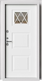 Входная дверь Атмо-1G Термо белый RAL-9003 / RAL-9003 - вид изнутри