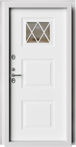 Входная дверь Атмо-1G Термо белый RAL-9003 / RAL-9003