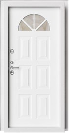 Входная дверь Атмо-3G Термо белый RAL-9003 / RAL-9003 - вид изнутри