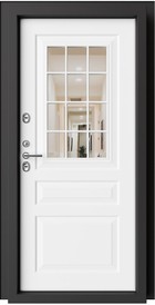 Входная дверь Атмо-4G Термо серый RAL-7016 / белый RAL-9003 - вид изнутри