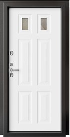 Входная дверь Атмо-5G Термо красный RAL-3011 / белый RAL-9003 - вид изнутри
