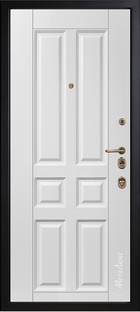 Входная дверь Artwood М1701/7 Е2 темный орех / белый - вид изнутри