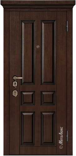 Входная дверь Artwood М1701/7 Е2 темный орех / белый