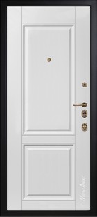 Входная дверь Artwood М1706/7 Е2 темный орех, патина / белый - вид изнутри